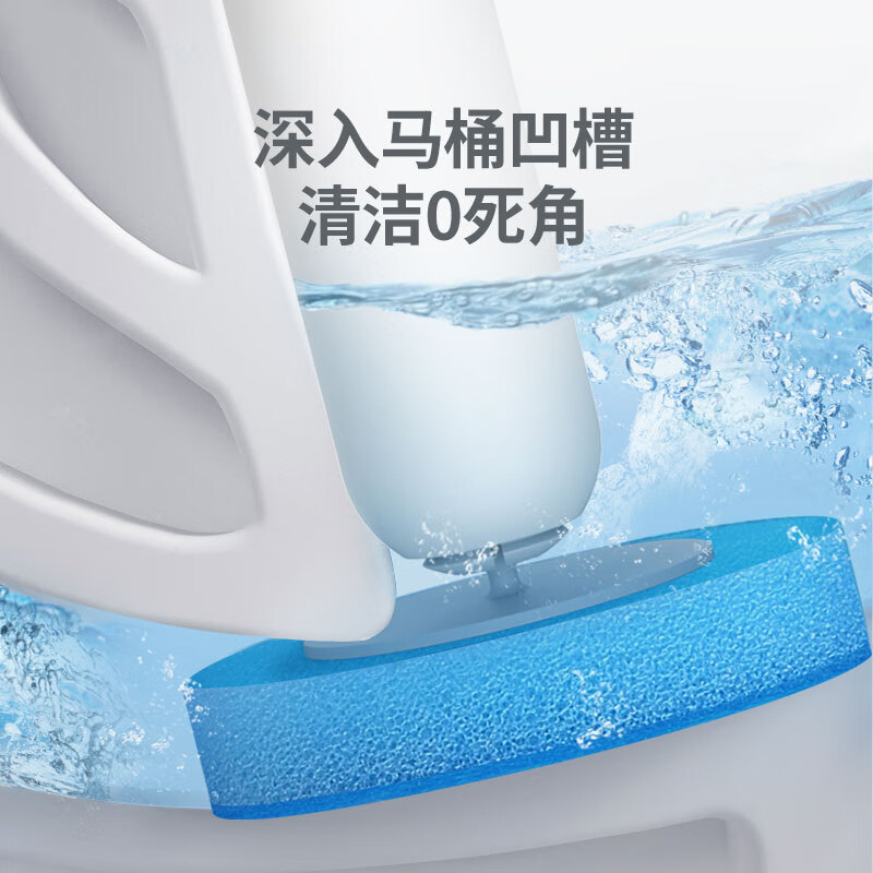Ecoco disposable toilet brush wall-mounted toilet brush without dead ends for washing the toilet with replaceable brush head bathroom toilet brush upgraded gray ocean flavor * 16 + lemon flavor * 8