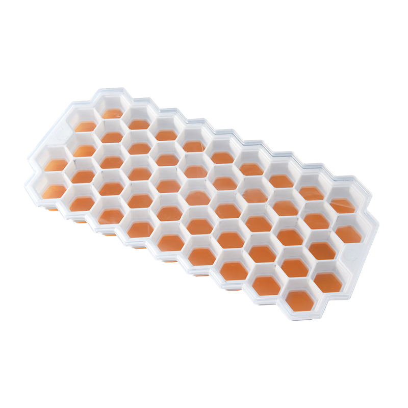 Suncojia ice cube mold ice making artifact household ice box making ice puck refrigerator frozen ice tray silicone storage box with lid 47 compartments