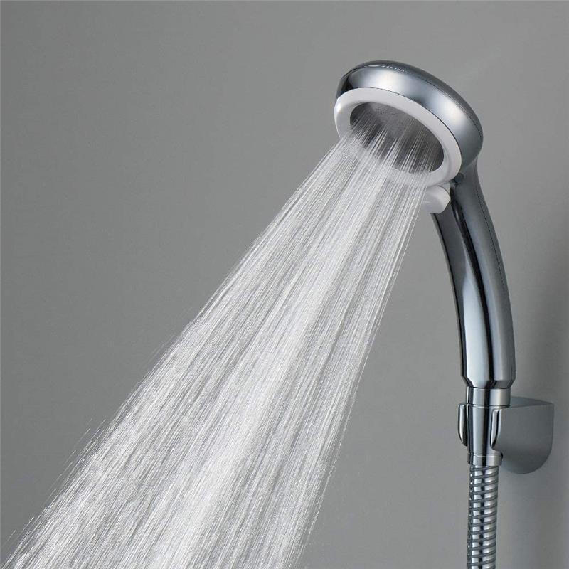 SANEI Japanese original Sanei Sanei fine water shower handheld pressurized water-saving shower head 50% water saving rate simple design PS313-81XA-C metal texture white