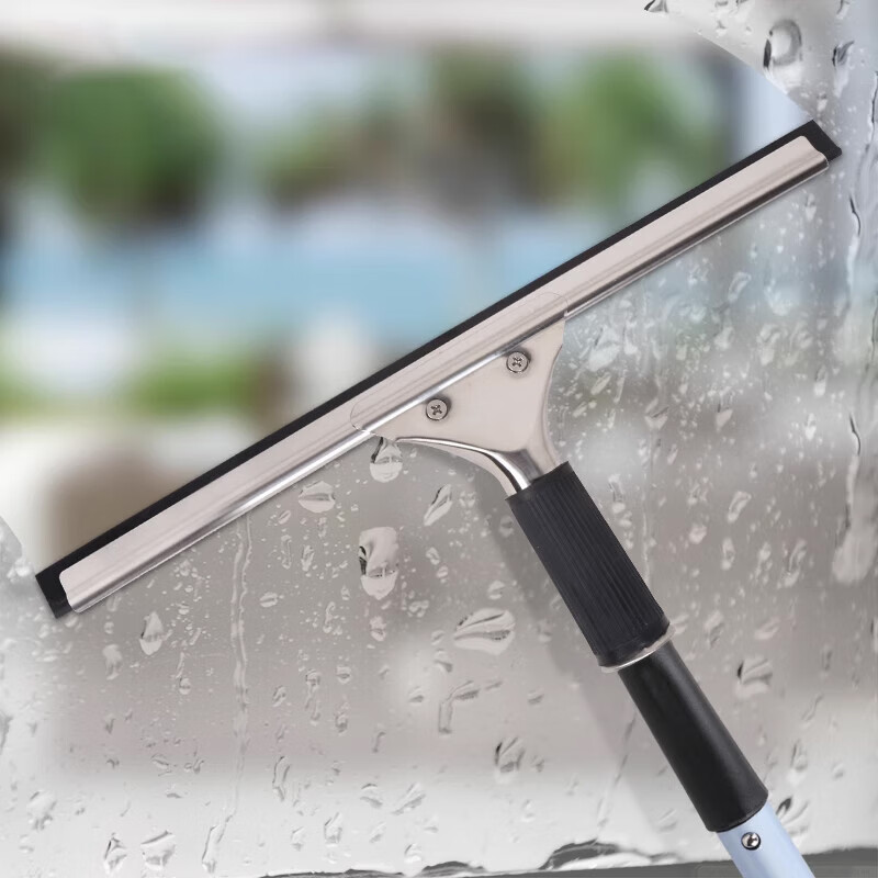 Baiyun Cleaning glass wiper window cleaner household stainless steel telescopic scraper scraper car window property cleaning stainless steel handle 35CM scraper strip