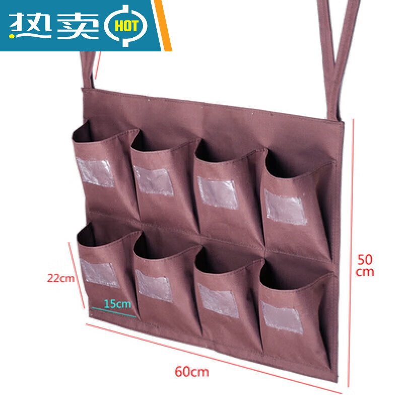 Shop guest room work cart rag bag hanging bag cleaning cart linen cart tool distinction towel storage classification five colors vertical 6 small bags rag bags one row two three rows