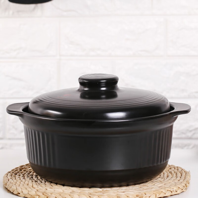 UMIZILI casserole, high temperature resistant dry-burning non-cracking stew pot, household gas large capacity stew pot, ceramic casserole, commercial stone pot, stew pot 3300ML (suitable for 3-5 people)