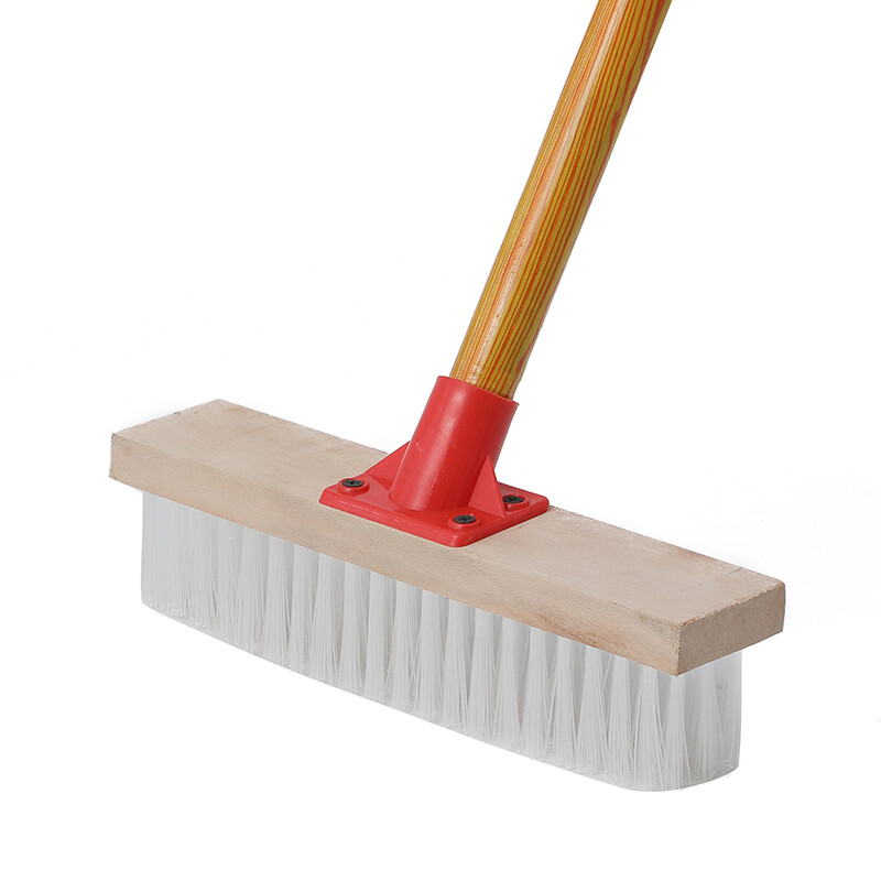 Kelibang wooden handle floor brush multifunctional long handle nylon brush factory bathroom kitchen floor tile cleaning brush 40cm nylon floor brush KB3462