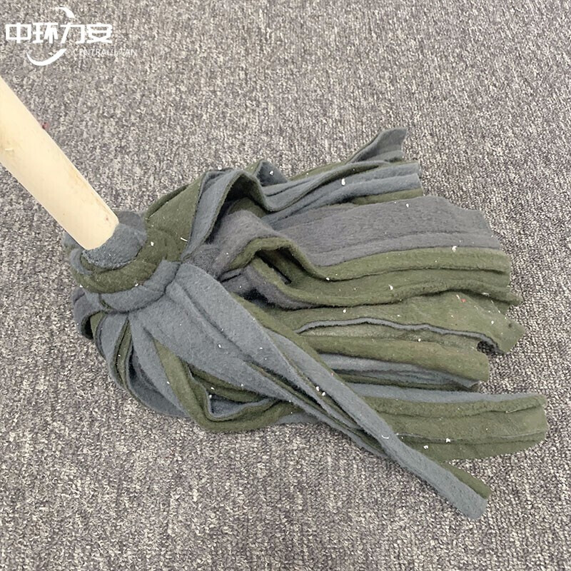 Wooden pole mop cotton thread twisted water mop towel cloth old-fashioned mop cleaning hotel property black and red mop small style