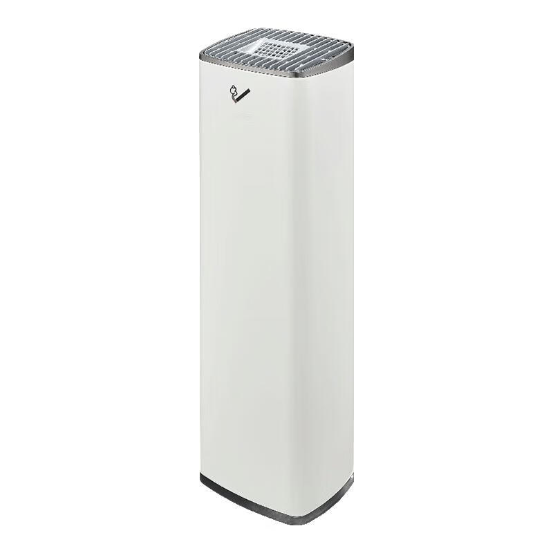 GNF square stainless steel vertical ash column indoor cigarette butt column smoking area elevator entrance ashtray trash can GPX-229L white