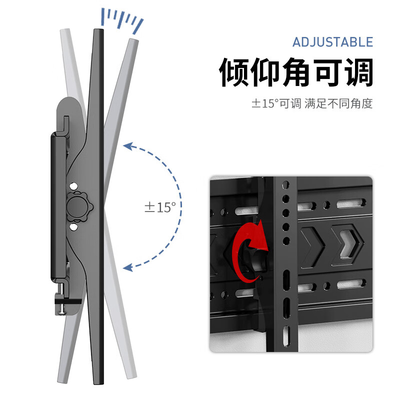 Beishi TV Bracket TV Mount Thickened TV Wall Mount Bracket is suitable for Xiaomi TV Mount 43 50 55 65 70 75 85-inch TV Stand. Suitable for Xiaomi TV 40-75 inches/angle adjustable/stable upgrade