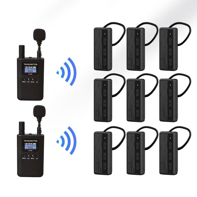Shanshuijian 8101R wireless interpreter, government and enterprise reception tour guide, one-to-many interpreter, Bluetooth headset, simultaneous interpretation equipment, scenic spot exhibition hall, museum double interpreter, 1 transmitter 30 receivers + 1 30-group charging board + 1 storage box
