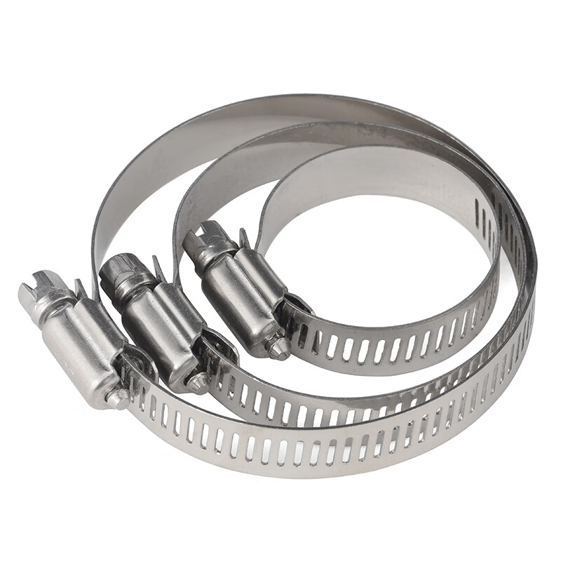 Jinggong (JINGGONG) 304 stainless steel pipe clamp hose clamp water pipe clamp fixed pipe clamp pipe clamp buckle cable fixed clamp inner diameter 8-12 width 8 thickness 0.6 10 pieces