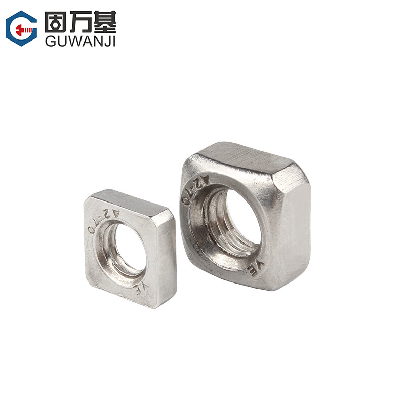 Guwanji 304 stainless steel square nut galvanized square nut square nut square nut square nut national standard M6 (304 material-20 pieces)