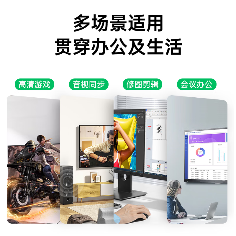 Biaz Mini DP to DP1.4 version adapter cable 8K60Hz HD 240Hz high brush e-sports grade video converter Apple Microsoft Surface notebook connected to the monitor 1 meter