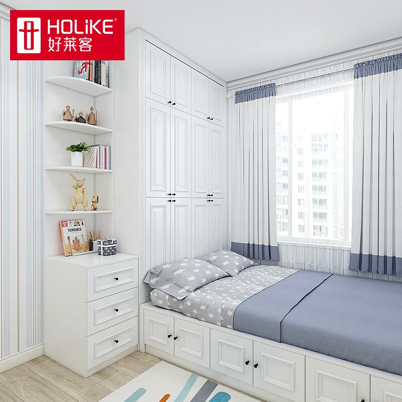 Holike tatami bed customization, bedroom study multifunctional bookcase desk combination furniture design, whole house furniture customization, tatami customization, prepaid deposit (not the actual price of the product)