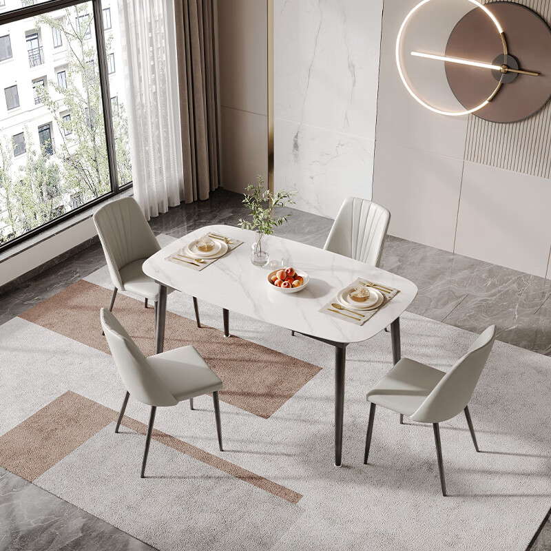 CHEERS no warehousing|slate dining table and chairs complete set of home light luxury and high-end sense PT080 Kunlun 1.6 single table