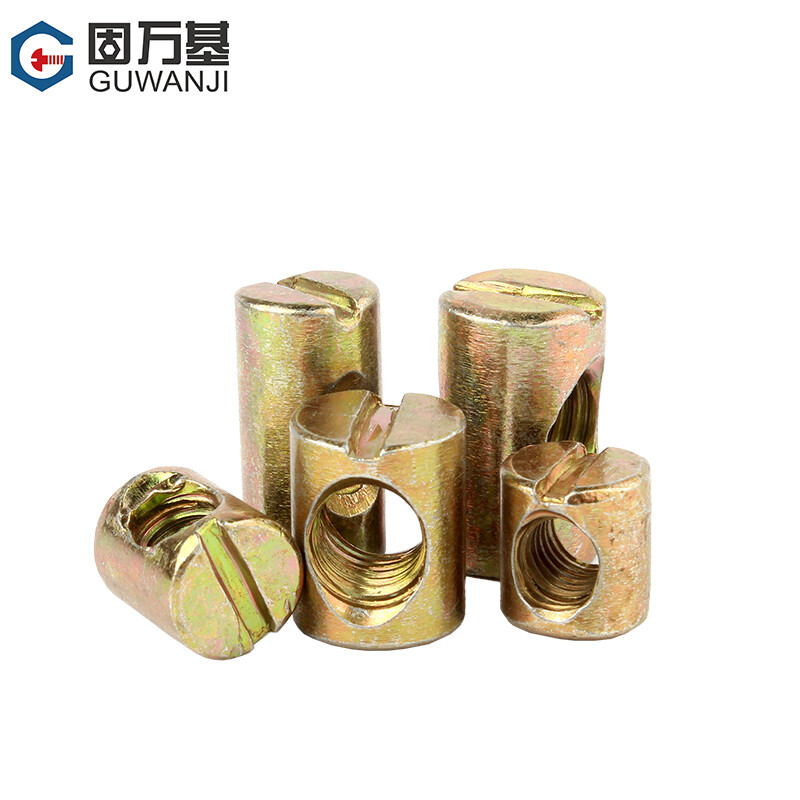 Guwanji hammer nut hammer head nut furniture two-in-one connector element column hammer embedded hexagonal screw cap cross zinc alloy M8*15 10 pieces