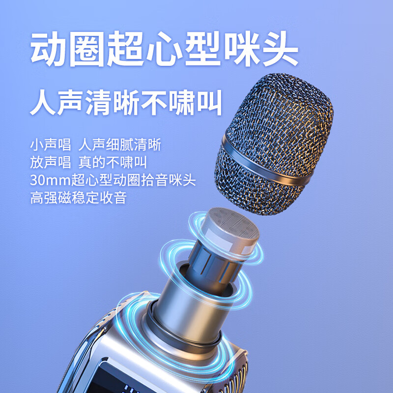 Newman MC73 karaoke microphone and audio integrated sound card microphone wireless microphone little bee amplifier song recording live TV mobile phone bluetooth karaoke artifact