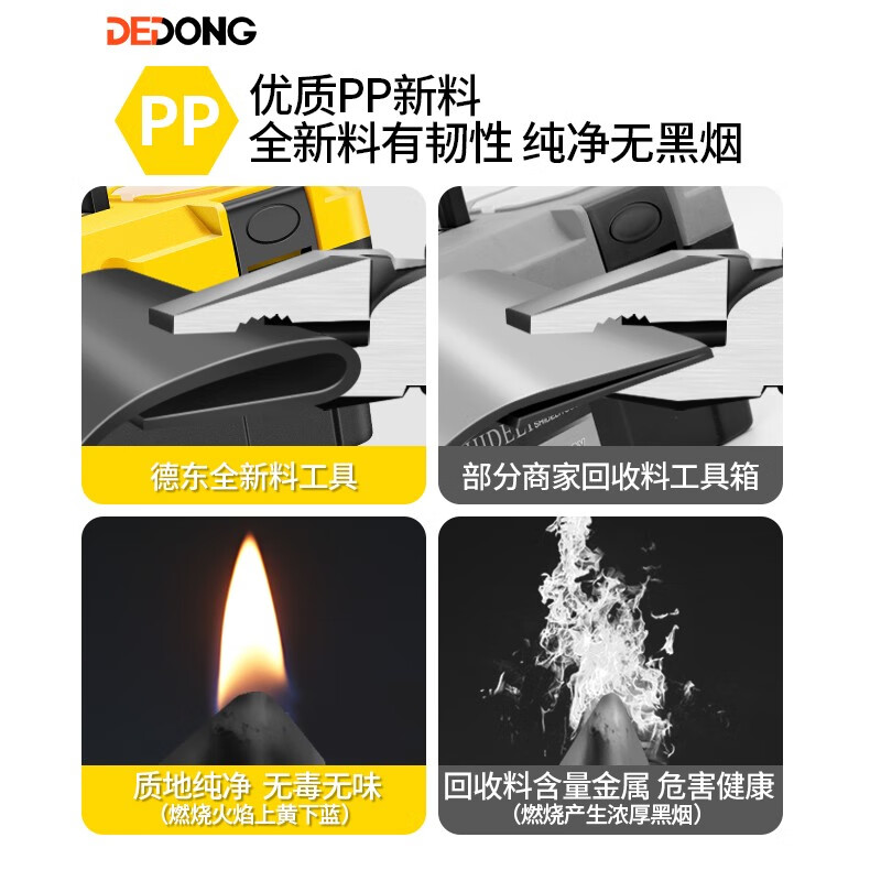 Dedong tool box storage box hardware large industrial-grade household portable vehicle multi-function repair electrician parts box 20-inch double-layer thickened tool box