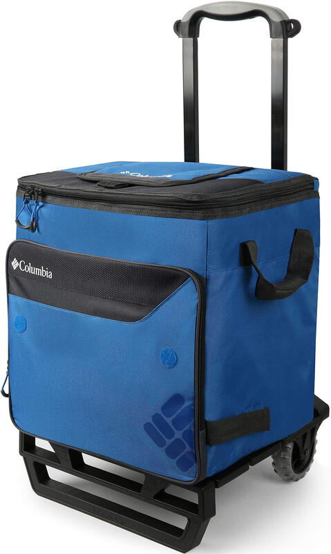 Columbia 50-can large-capacity outdoor cooler, folding tug, camping insulation