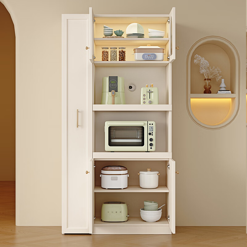 Xibao sideboard and wine cabinet integrated wall-mounted multi-functional solid wood storage cabinet modern simple living room tea cabinet kitchen cupboard sideboard 80*40*200 ecological board package installation