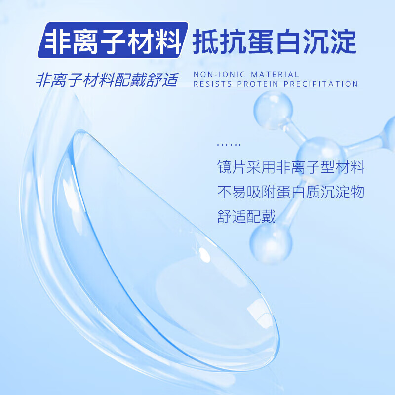 Haichang H2O half-year disposable contact lenses, 2 pieces, clear myopia glasses, hydrating and comfortable, 150 degrees