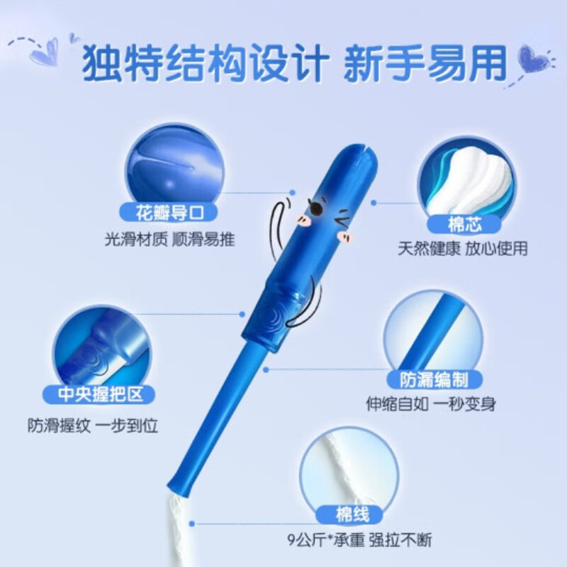 TAMPAX Canada imported TAMPAX tampons, catheter-type, non-sensory, built-in cotton swabs, sanitary napkins, normal flow rate, 96 pieces/box