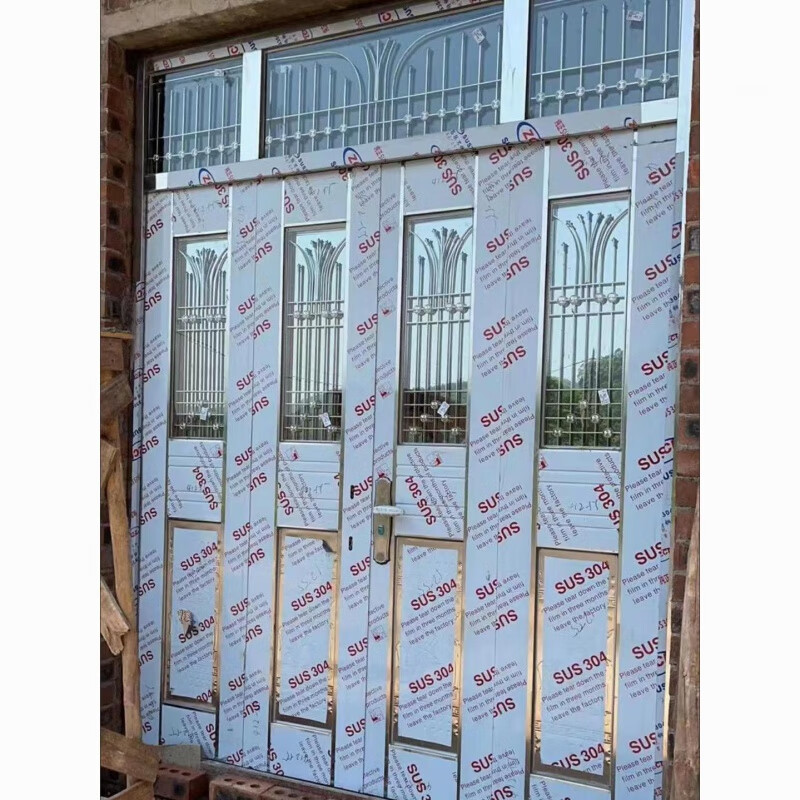 Vinoa 304 stainless steel door thickening can be customized with fountain flower stainless steel double door four-open double door entry door 860*2050 inner package inner left ()