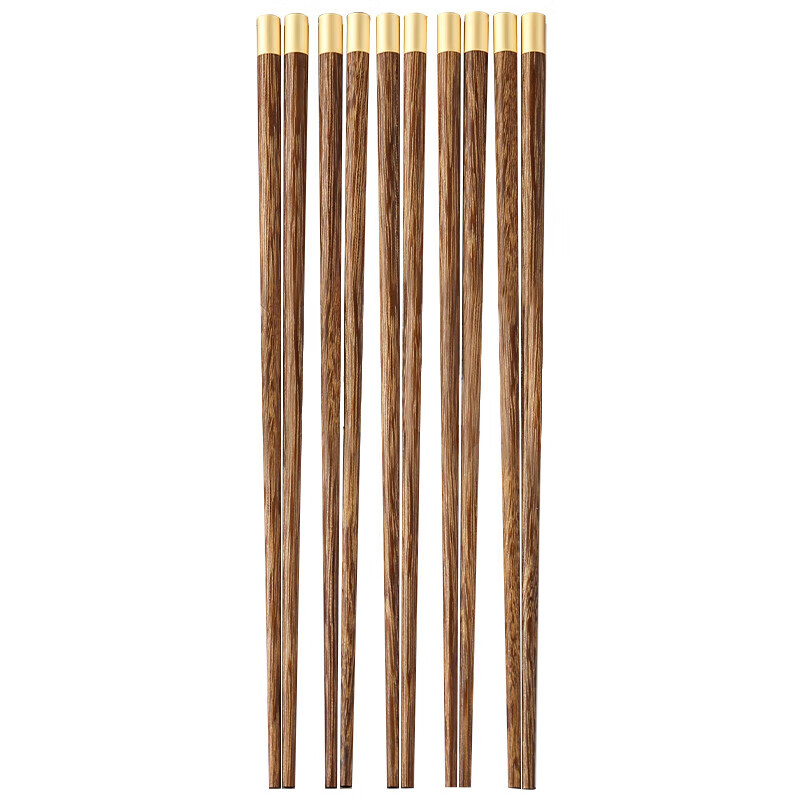 Solid wood chopsticks for home use chicken wing wood/red sandalwood chopsticks new non-slip household paint-free and wax-free dome fukuaizi chicken wing wood-dome fu 10 pairs