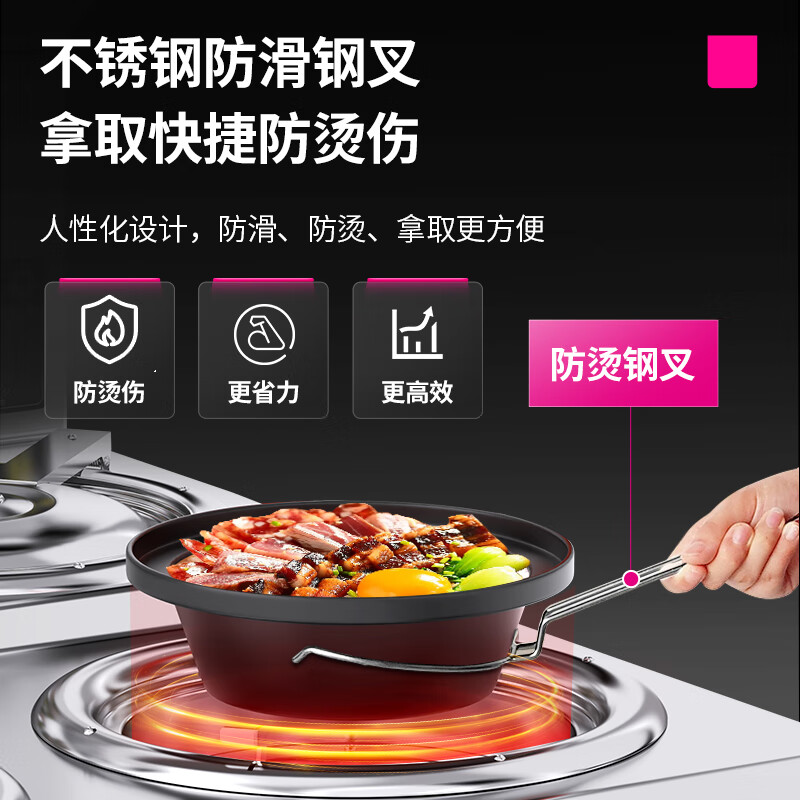 Lecon Guangdong Claypot Rice Machine Fully Automatic Claypot Stove Intelligent Claypot Rice Machine Commercial Multi-Head Claypot Stove Intelligent Tinfoil Clay Pot Special Casserole Rice Bowl Takeaway Claypot Machine Single-layer Single-row 4-Head Claypot Cooker