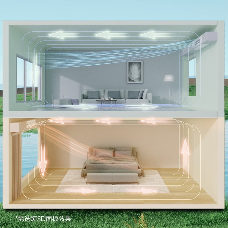 Panasonic full DC variable frequency household 1.5 HP air duct machine, new level of energy efficiency, 20 times Nanoyi