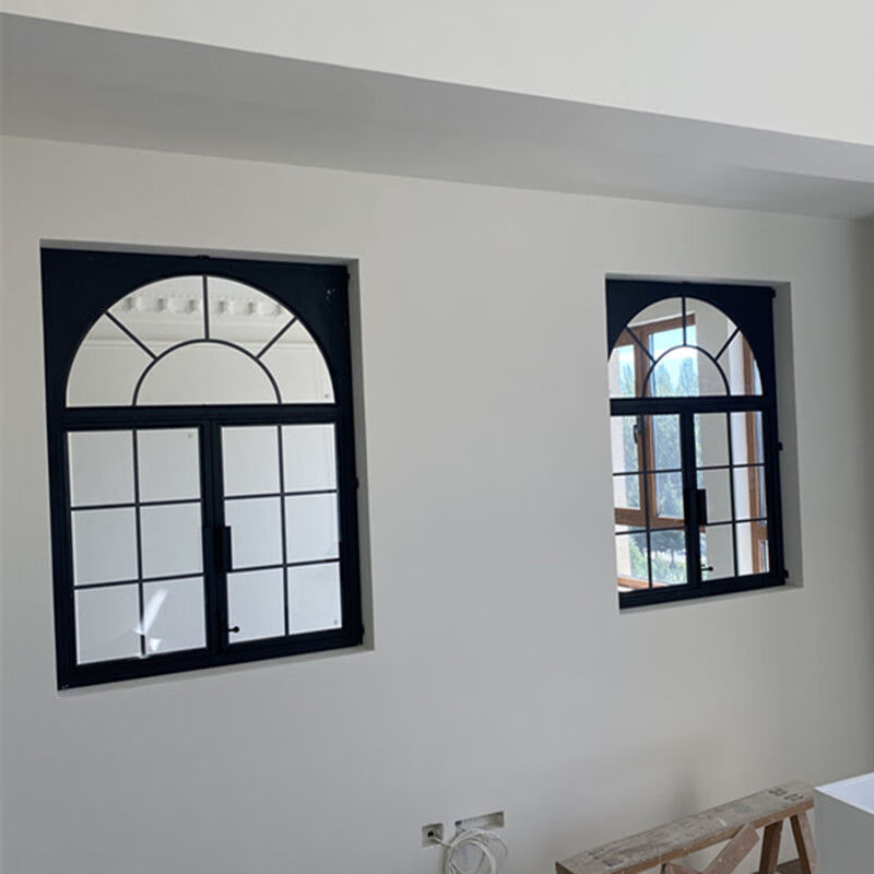 Vinoa French retro wrought iron steel window indoor partition window loft decorative art Changhong glass casement window customization width 90 height 135 style one with transparent glass