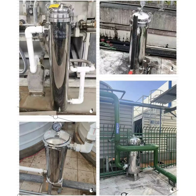 304 stainless steel bag filter diesel gasoline rural well cement sand front large flow industrial filter. No. 3 1 bag 304/clamp cover 1 inch mouth