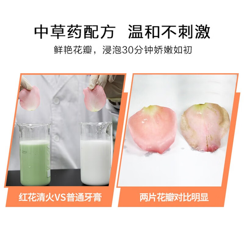 Shuke Xiao Zhan's same safflower clearing fire toothpaste clears fire and protects gums, reduces redness and swelling of gums, freshens breath 120g, mint flavor