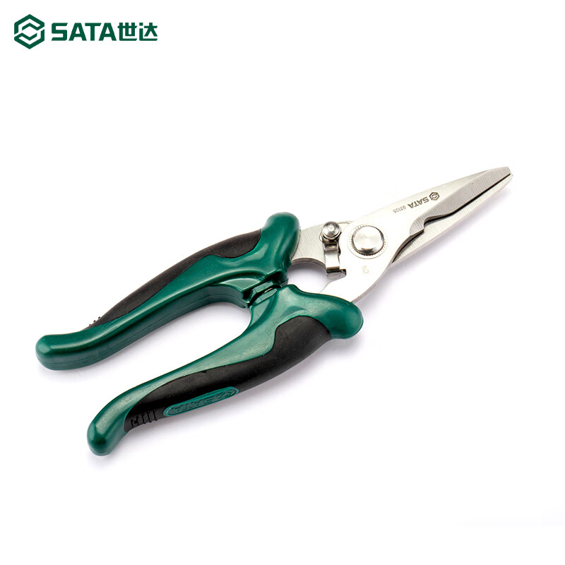 SATA Tools Electrician Scissors Cable Cutters Two-Color Handle Powerful Electrician Multi-Purpose Scissors Cable Scissors 93105