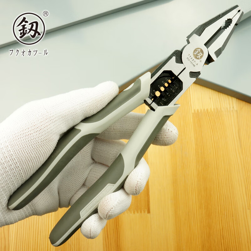 Fukuoka Tools multifunctional needle nose pliers industrial grade electrician wire stripping needle nose pliers 9 inches