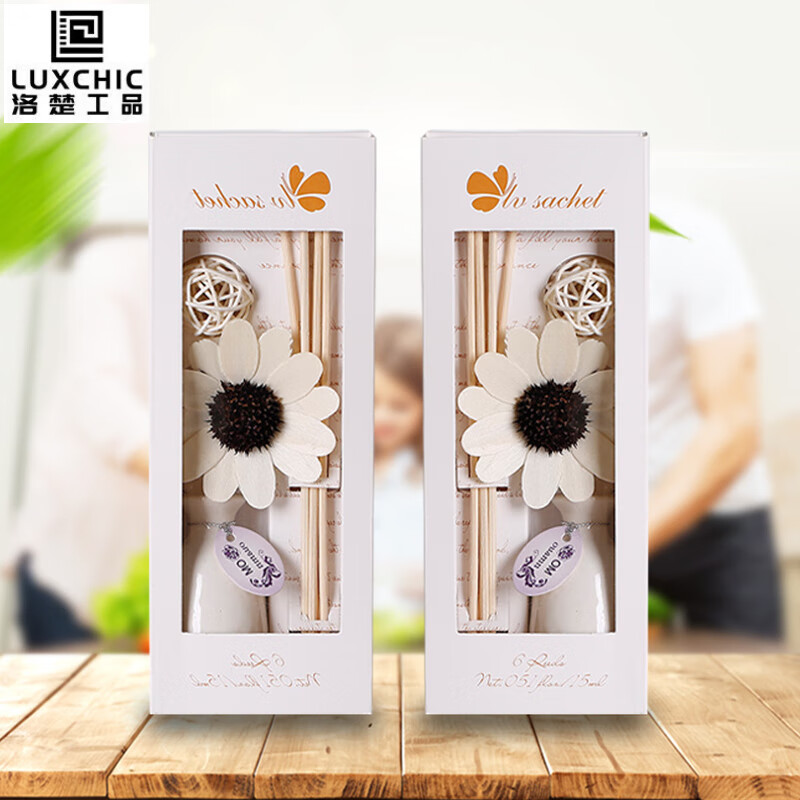 Luxchic Fireless Aromatherapy Set Lavender Rattan Ceramic Essential Oil Volatile Aromatherapy Perfume