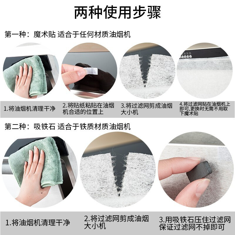 Home KATEI STORY Japanese kitchen range hood oil-proof paper filter protective cover oil-absorbing paper sticker oil-proof flame-retardant oil-absorbing paper magnet + Velcro 11 meters * 46cm