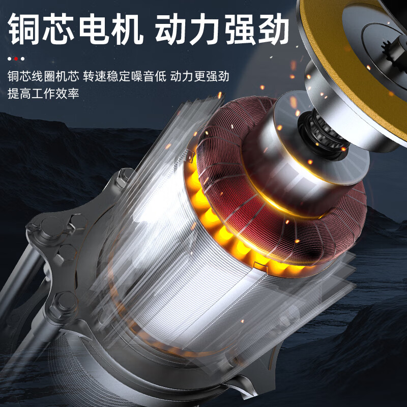 Hugong aluminum shell electric hoist 220V multi-function hoist 1 ton 2 ton T winch crane crane household 220V 1.5 ton 30 meters (slow speed)