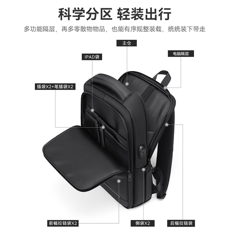 Golf (GOLF) Business Backpack Men's Computer Bag 14/16-inch Laptop Backpack Business Travel Apple Huawei School Bag
