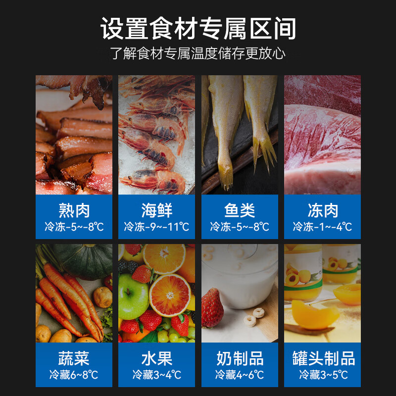 CHIGO four-door refrigerator, commercial freezer, fruit and vegetable six-door fresh-keeping cabinet, refrigerated freezer, commercial freezer, catering kitchen, hotel, large-capacity stainless steel commercial refrigerator, engineering model丨1380L, six-door dual-temperature upper refrigeration, all-copper tube-22