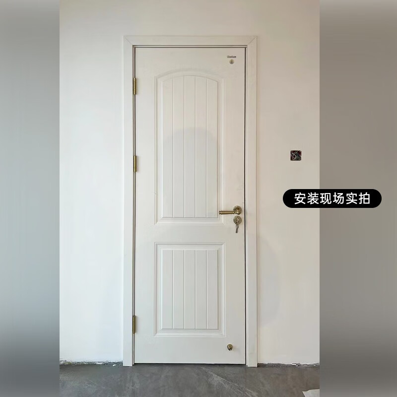 Mexin wooden door interior door bedroom door wooden composite paint-free simple European style set door N856 custom size
