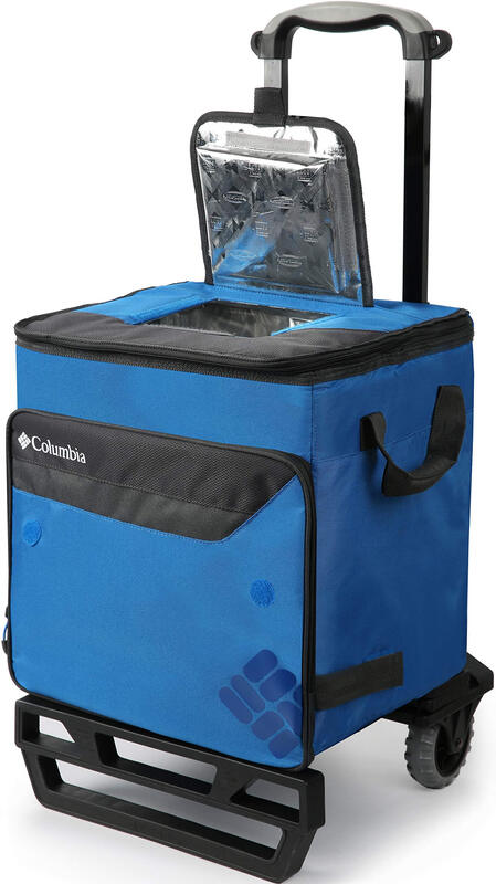 Columbia 50-can large-capacity outdoor cooler, folding tug, camping insulation