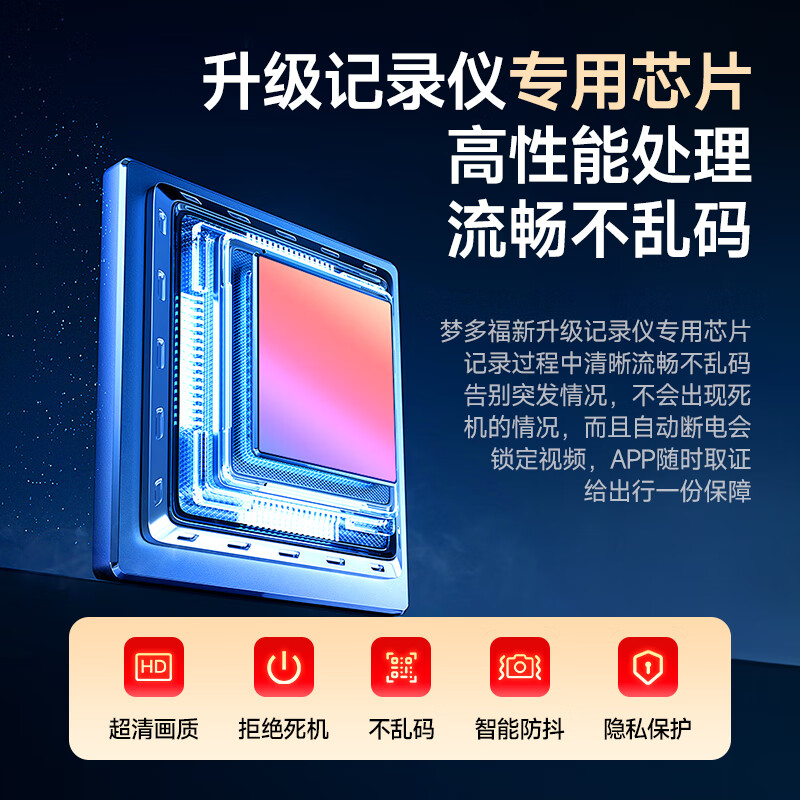 Montover driving recorder 360-degree panoramic 24-hour recording 4k ultra-high definition without blind spots, front and rear double recording reversing images