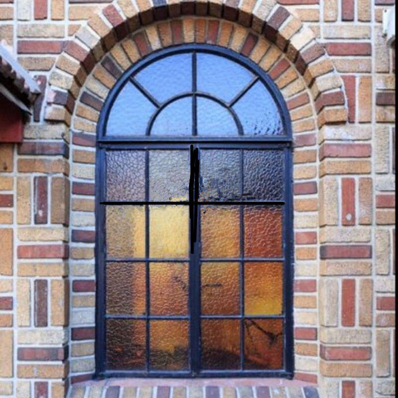 Vinoa French iron retro casement window restaurant cafe arched floor-to-ceiling window indoor study attic window customization width 80 height 120 with glass