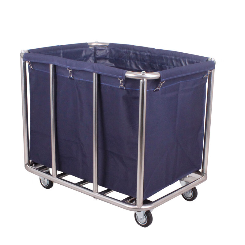 Xiangxia linen cart hotel room service cart cleaning cart storage multi-function trolley work cart B-8 disassembly and assembly of 8 tubes (blue)
