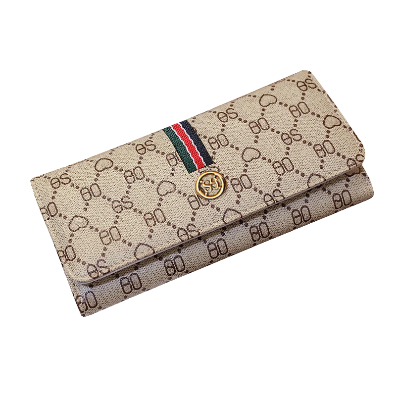 Kuqi Kangaroo Women's Wallet Card Bag All-in-one Bag 2025 Chinese Valentine's Day Mobile Phone Bag Dual-Purpose Long Wallet Women's Wallet Girls Lightweight Gray 10 Card Slots