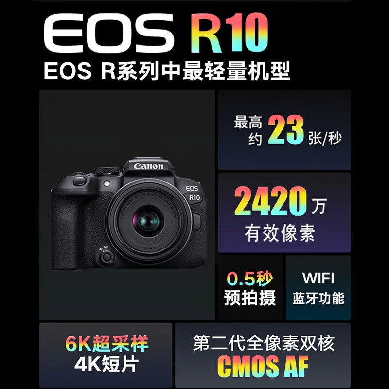 Canon EOS R10 entry-level mirrorless camera digital camera R10 18-45mm lens kit black