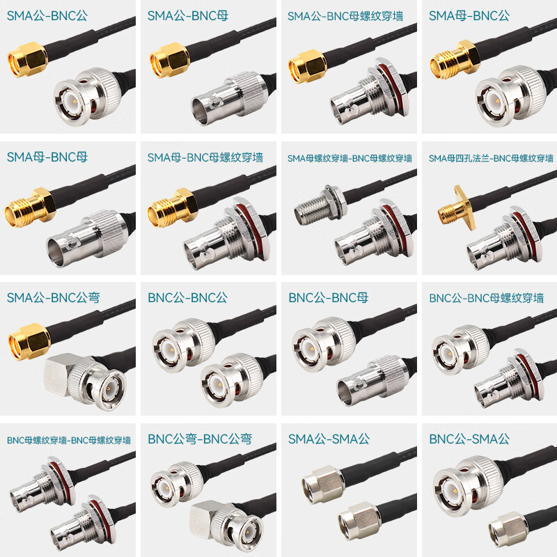 XINQY Xinqiyuan SMA/BNC RF coaxial cable 6G LMR100 base station test GPS antenna extension cable Q9 BNC male-BNC male 1.5m