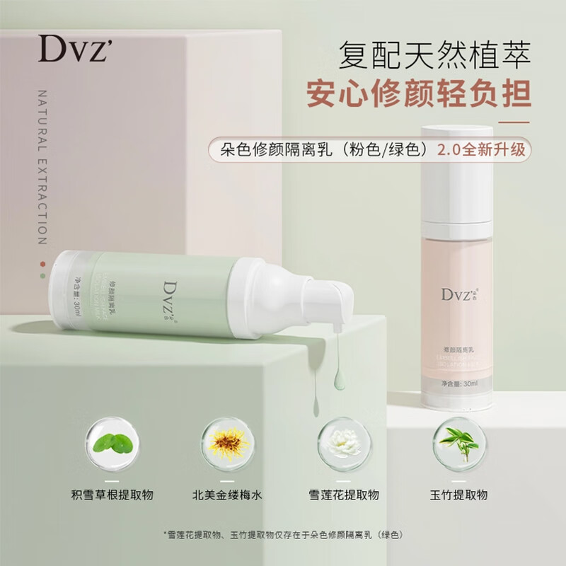 Duo Color Isolation Cream Protective Repair Primer Moisturizing Isolation Cream Brightens Skin Color Concealer Genuine Macaron Green (Even Skin Tone)