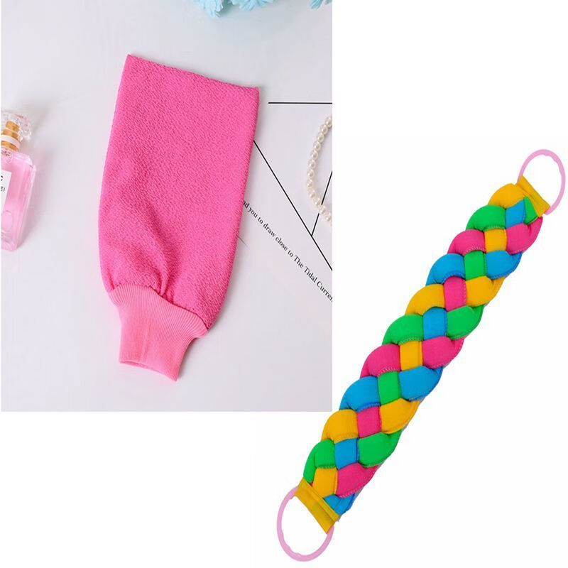 Twist braided bath towel, bath towel, bath towel, bath and back rub artifact, back rub without asking for help, coarse sand, lengthened bath towel, four pieces - pull back strip, coarse sand version, thickened - recommended