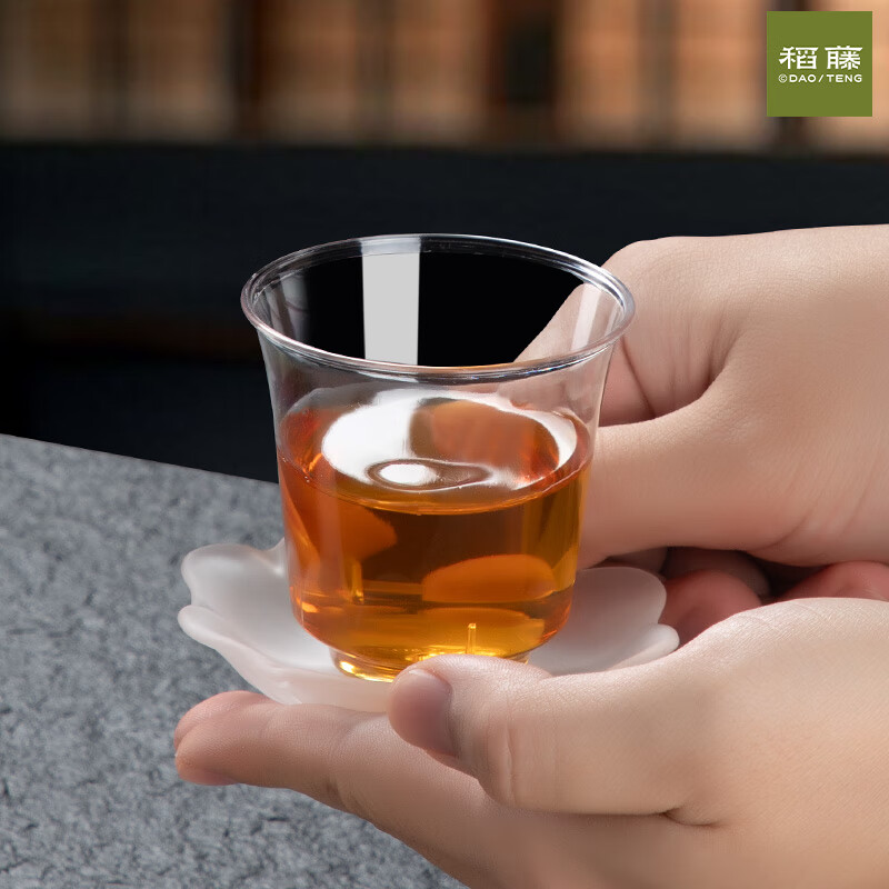 Rice rattan disposable cup 130ml thickened hard plastic transparent high-end aviation cup food-grade tea drink wine cup 150ml disposable wine cup 5 packs total 100 pieces high-end aviation cup quality, damage guarantee