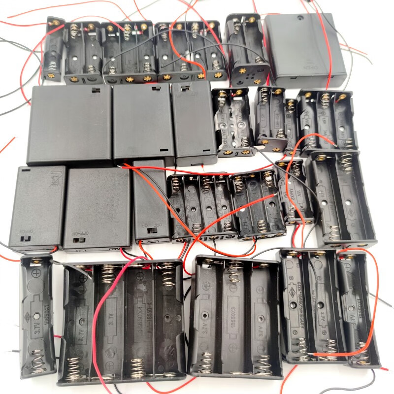 Excellent product Womu battery box No. 5 No. 7 Seat No. 7 18650 lithium battery box with wire cover with switch AA plastic compartment 1 position with wire 18650