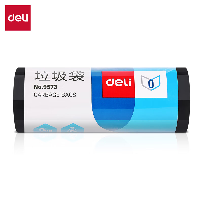 Deli 9573 garbage bag (black) 45*55cm (30 pieces/roll) octagonal bottom